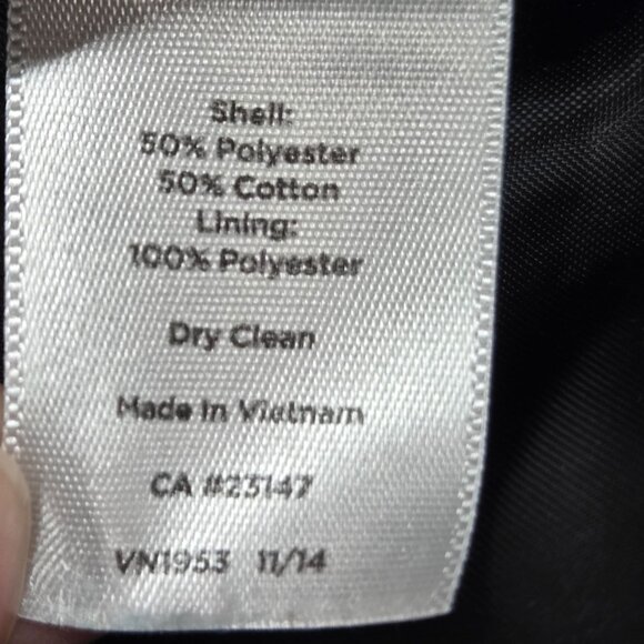 Talbots Blazer Womens 14 Black White Geometric Preppy Career 3/4 Sleeve Jacket - Picture 5 of 10